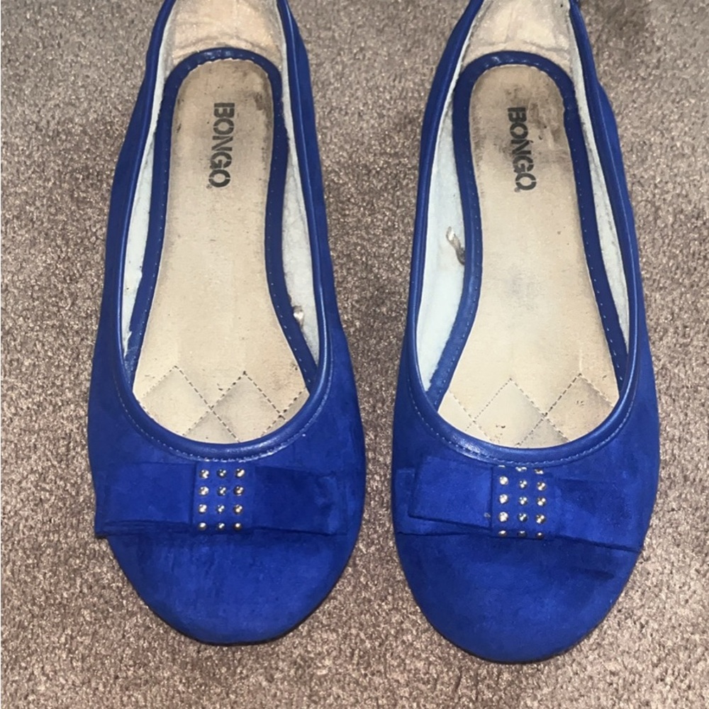 Bongo Women's Blue fleece lined Flats Sz 8